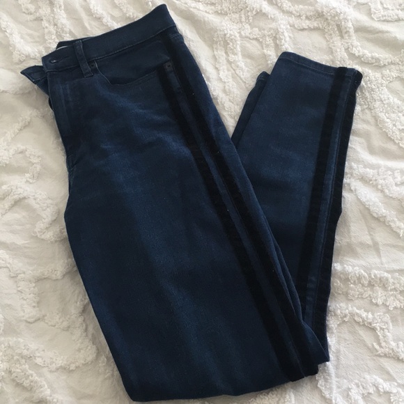 Skinny Velvet Stripe Gap Jeans - Picture 2 of 8